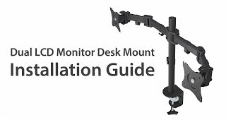 Dual LCD Monitor Desk Mount Installation Guide  PrimeCables [upl. by Aicilyt]