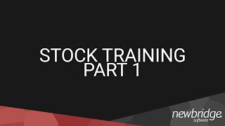 Stock Training  Part 1  Module [upl. by Yalonda642]