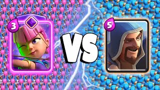 EVOLVED ARCHERS Vs WIZARD  Clash Royale Battle [upl. by Duncan]