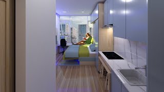 The Tiny Transforming Apartment  Micro Apartment 18sqm19475 sqft  Never Too Small [upl. by Ecilayram754]