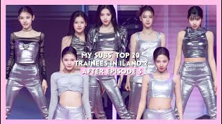 my subscribers top 20 trainees in iland 2  after episode 5 [upl. by Ahmar]