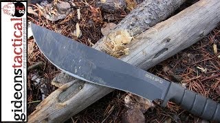 Ontario SP53 Knife Review Wilderness Warhammer [upl. by Akcimat]