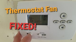 Honeywell Thermostat Not Working Fan Wont Turn On or Start [upl. by Lindsley438]