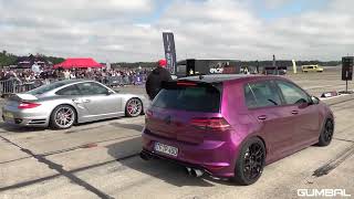 500HP Volkswagen Golf 7 R vs 1000HP BMW M4 G82 Mosselman S58 Hybrid Turbossportscars [upl. by Mariand733]