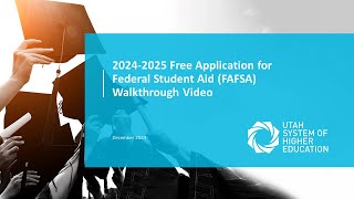 FAFSA 202425 Walkthrough Video [upl. by Cohen]