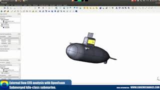 External flow CFD OpenFOAM submarine tutorial [upl. by Keith]