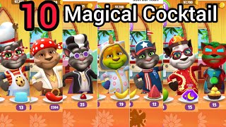 TALKING TOM 2 TRIED 10 MAGICAL COCKTAIL 🍹🍸🍷 [upl. by Douville611]