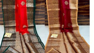 WhatsApp 8446603061 pure handmade banarasi kora silk sarees [upl. by Lyndsey]