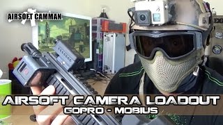 Airsoft Camera Loadout  GoPro 4 Black  Mobius 16mm 25mm  Session  Brain Exploder Dark Star Mount [upl. by Jocelin]