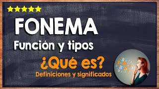 🙏 ¿Qué es un fonema  Función características y tipos de fonemas 🙏 [upl. by Adrial]