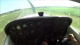 Take off short flight and landing at Binalonan Airfield Philippines [upl. by Auqinihs749]