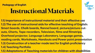 Instructional Materials  pedagogy of English [upl. by Nivla317]