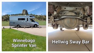 Sprinter Van Hellwig Sway Bar Install  Winnebago View Navion [upl. by Ambrogio]