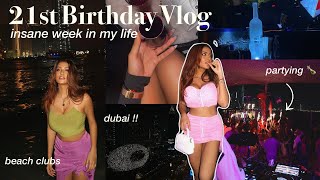 MY INSANE 21ST BIRTHDAY VLOG  Dubai Night Clubs Beach Parties  More  Part 2 [upl. by Renfred]