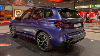 2022 BMW X3M Competition 510 Hp Frozen Marina Bay Blue  Exterior Overview [upl. by Fini464]