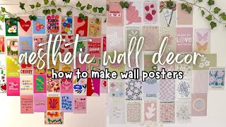 how to make wall posters 🌷  aesthetic room deco ideas  malayalam  art gossips [upl. by Zoila694]