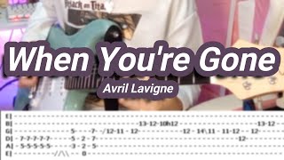 When Youre Gone ©Avril Lavigne 【Guitar Cover】with TABS [upl. by Aneloj]