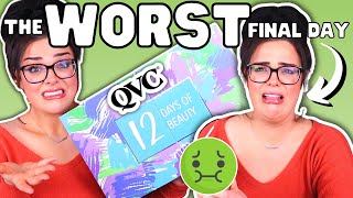 The WORST END to a SHOCKING CALENDAR  QVC 12 Days of Beauty Advent Unboxing [upl. by Anircam]