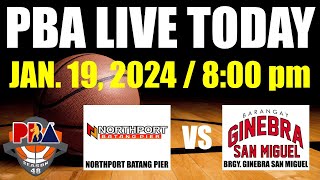 Barangay Ginebra San Miguel vs Northport Batang Pier PBA Live Score January 19 2024PBA 48thSeason [upl. by Jepum]