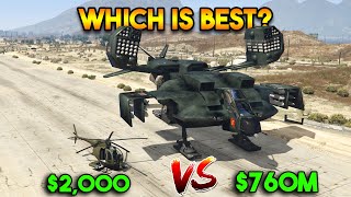 GTA 5  CHEAP VS EXPENSIVE MILITARY HELICOPTER [upl. by Rask504]