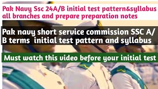 Pak Navy SSC24AB Short service commission initial test patternampsyllabus ssc [upl. by Shannen]