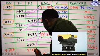 How to Calculate Height of Collimation HOC amp Rise and Fall Methods for Site Engineering Surveying [upl. by Ellenid106]