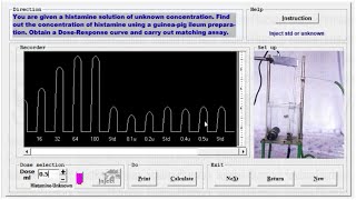 Bioassay of Histamine on the Guinea Pig Ileum HINDI  Insilico Experiment  Matching Bioassay [upl. by Meelas]