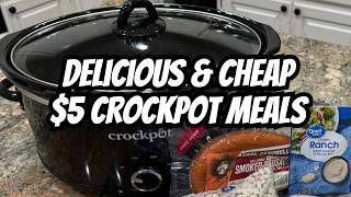 5 Crockpot Dinners Easy amp Delicious Extreme Budget Meals [upl. by Ricki]