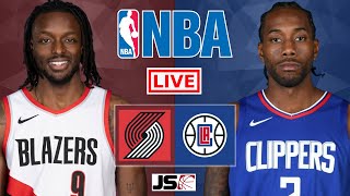 Portland Trail Blazers vs LA Clippers NBA Live Scoreboard Today [upl. by Lourie]