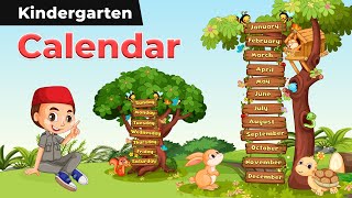 Calendar  Year Months Weeks And Days  Calendar for Kids  Kindergarten [upl. by Ynehpets]