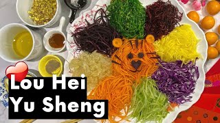 How To Lou Hei Yu Sheng For Chinese New Year  Yu Sheng Recipe [upl. by Nylekcaj40]