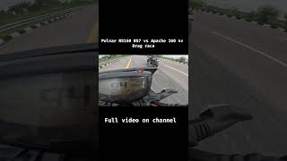 Pulsar NS160 BS7 vs Apache RTR 160 4v Drag Race [upl. by Mor973]