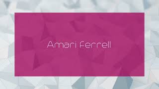 Amari Ferrell  appearance [upl. by Belcher]