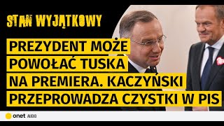 Prezydent może powołać Tuska na premiera Kaczyński przeprowadza czystki w PiS Buzuje na lewicy [upl. by Arahs]