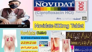 Novidate tablet Ciprofloxacin syrup 500mg Uses in urdu [upl. by Hairam]