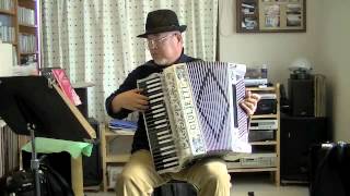 One Cryptomeria of Parting （別れの一本杉）Accordeon Solo Tatsuo Kubo [upl. by Luben]