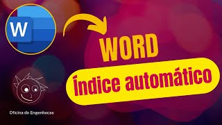 Word  como criar um Índice automático [upl. by Aisayt]