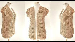 Crochet Easy Top Vest Pattern How to crochet easy sweater [upl. by Edwine176]