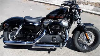 2014 HarleyDavidson Sporster 1200 FortyEight 48 Vance amp Hines pipes [upl. by Aihtenyc]