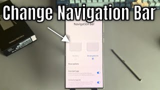 Samsung Galaxy S24 S24 S24 Ultra How to change navigation bar in samsung [upl. by Llertram579]