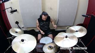 Omophagia  quotNothing Socialquot Official Drum PlayThrough [upl. by Yaned]