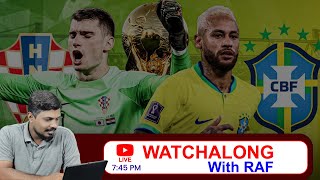 Brazil vs Croatia  Watchalong with Raf amp Live reaction  FIFA World Cup 2022 Quarter Final [upl. by Lewanna]