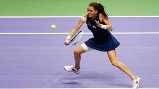 Agnieszka Radwanska vs Garbine Muguruza Semifinals  2015 WTA Finals Highlights [upl. by Richy887]