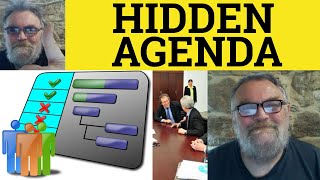 🔵 Hidden Agenda Meaning  Hidden Agenda Examples  Hidden Agenda Definition  Vocabulary Builder [upl. by Santini]