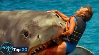 20 Most Terrifying Shark Attacks in Movies [upl. by Orat]