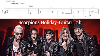 Scorpions HolidayGuitar Tabguitarsolo guitar guitarprotabs guitartabs guitarmusic scorpions [upl. by Aretahs]