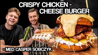 CRISPY CHICKEN CHEESE BURGER med Casper Sobczyk  Jacob amp co [upl. by Inilam]