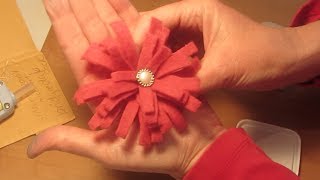 How to Make a Felt Flower Fleece Flower Craft Tutorial SO CUTE EASY [upl. by Terra]