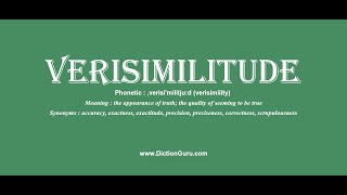 verisimilitude Pronounce verisimilitude with Meaning Phonetic Synonyms and Sentence Examples [upl. by Mcguire751]