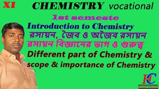 class 11what are the scope of chemistry  রসায়নের গুরুত্ব ও বিভাগ  introduction of chemistry [upl. by Damiano]